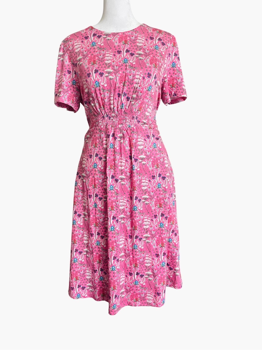 Boden Crew Neck Jersey Teacher Dress Wildflower Bloom Size US 8 NWT